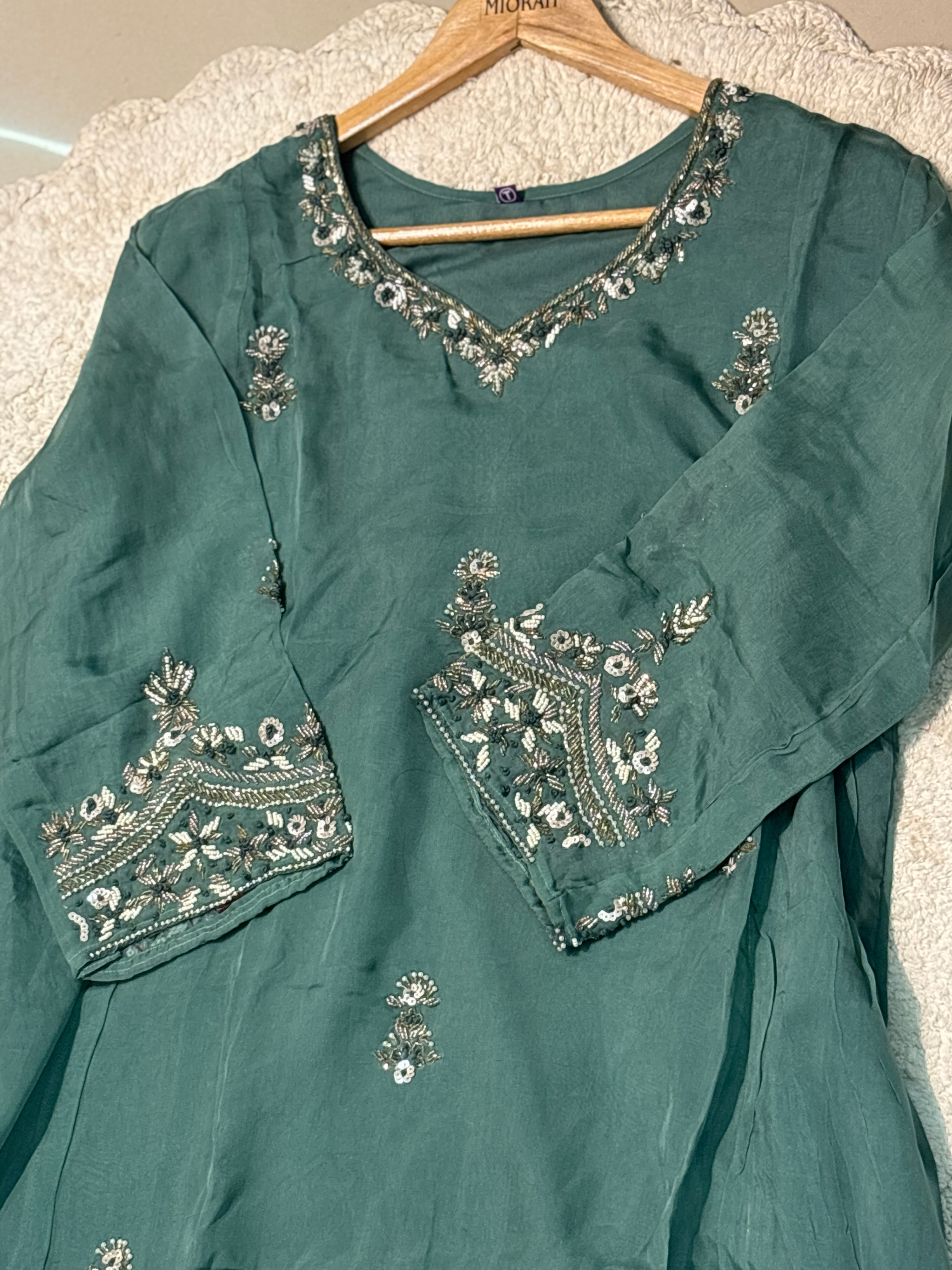 MZ2529-Viscose organza suit