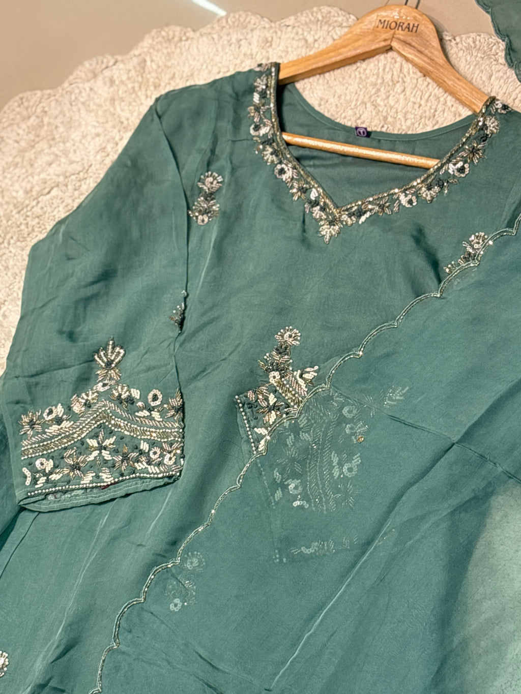 MZ2529-Viscose organza suit