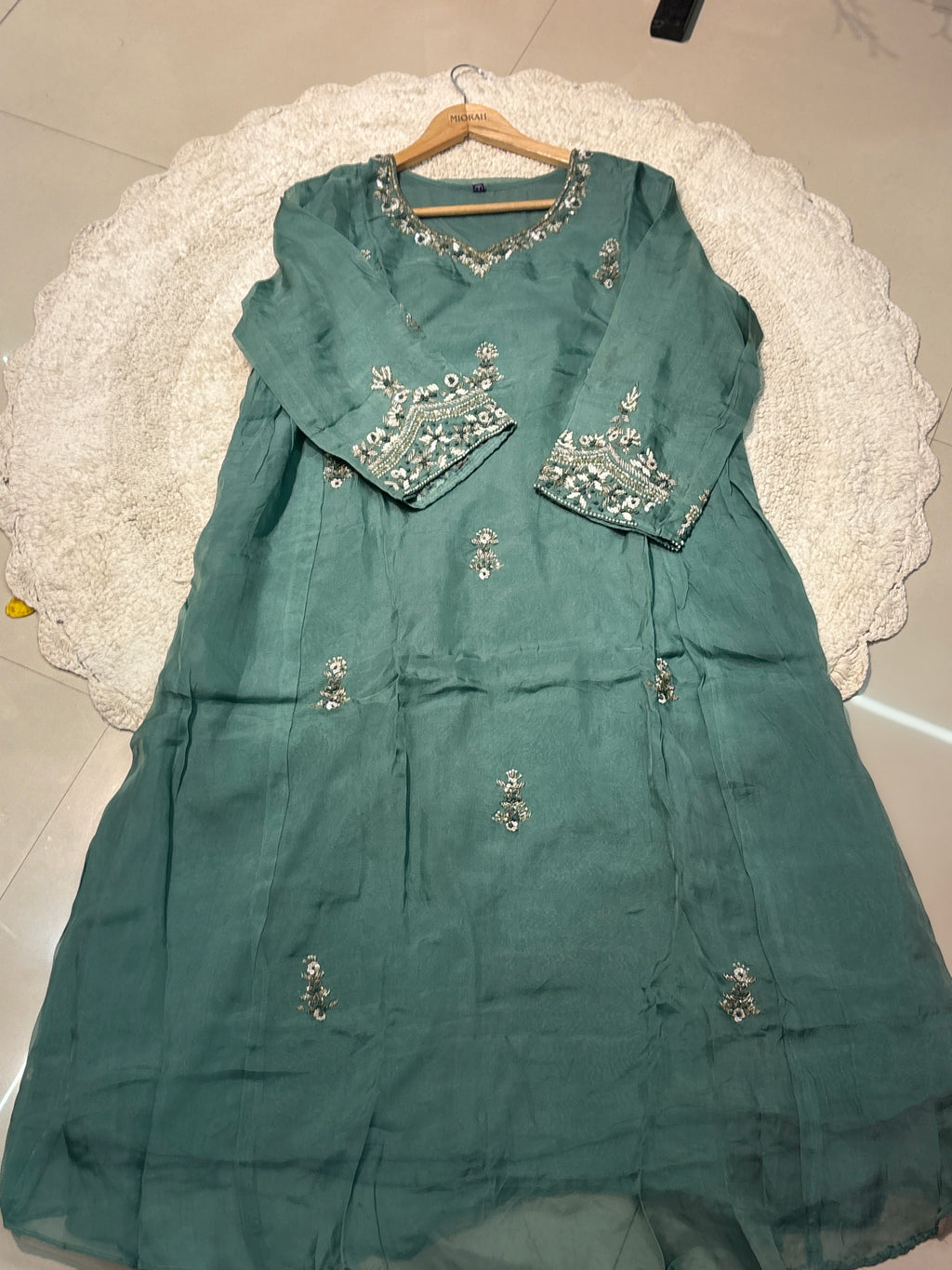 MZ2529-Viscose organza suit