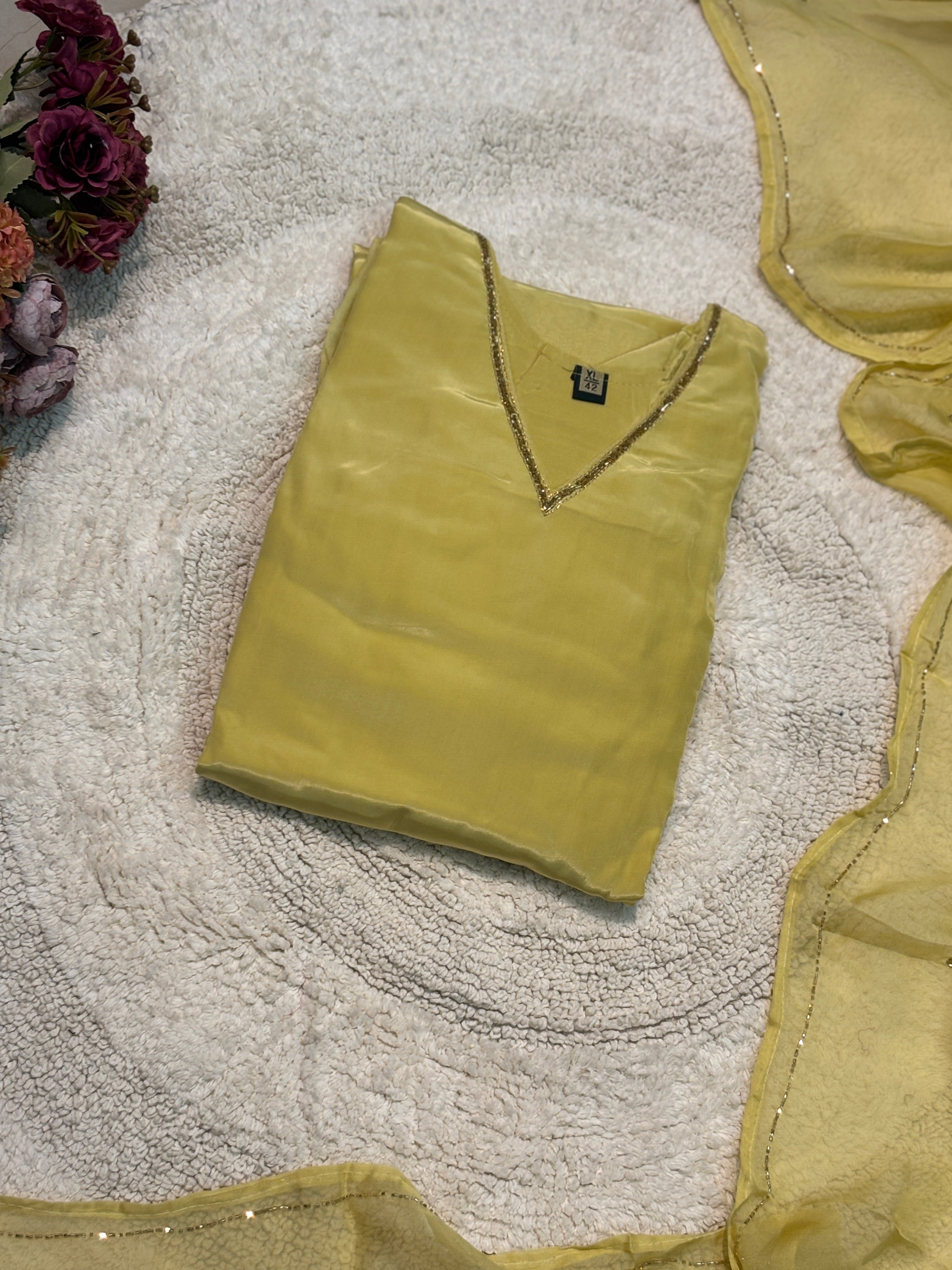 MZ2530-crape silk suit