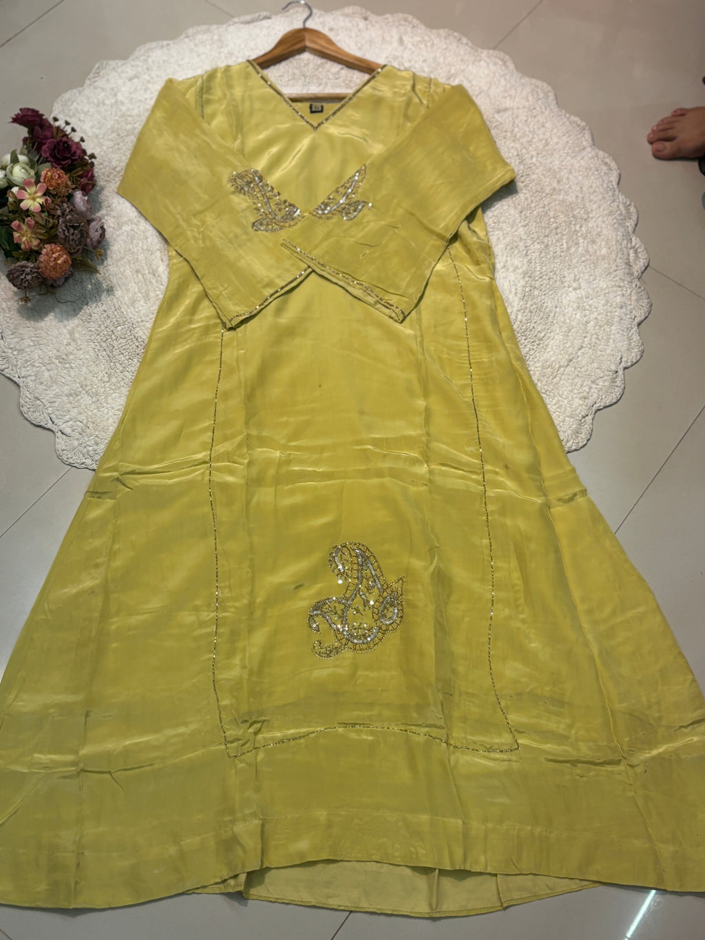MZ2530-crape silk suit