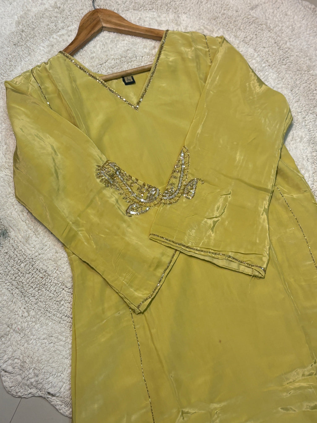 MZ2530-crape silk suit