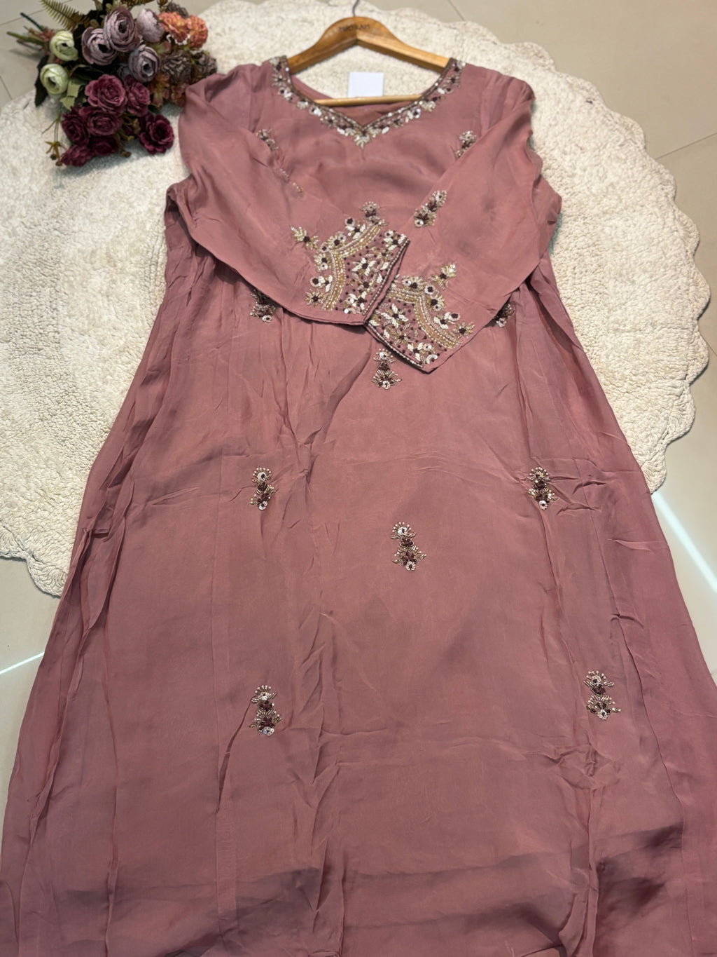 MZ2533-viscose organza suit