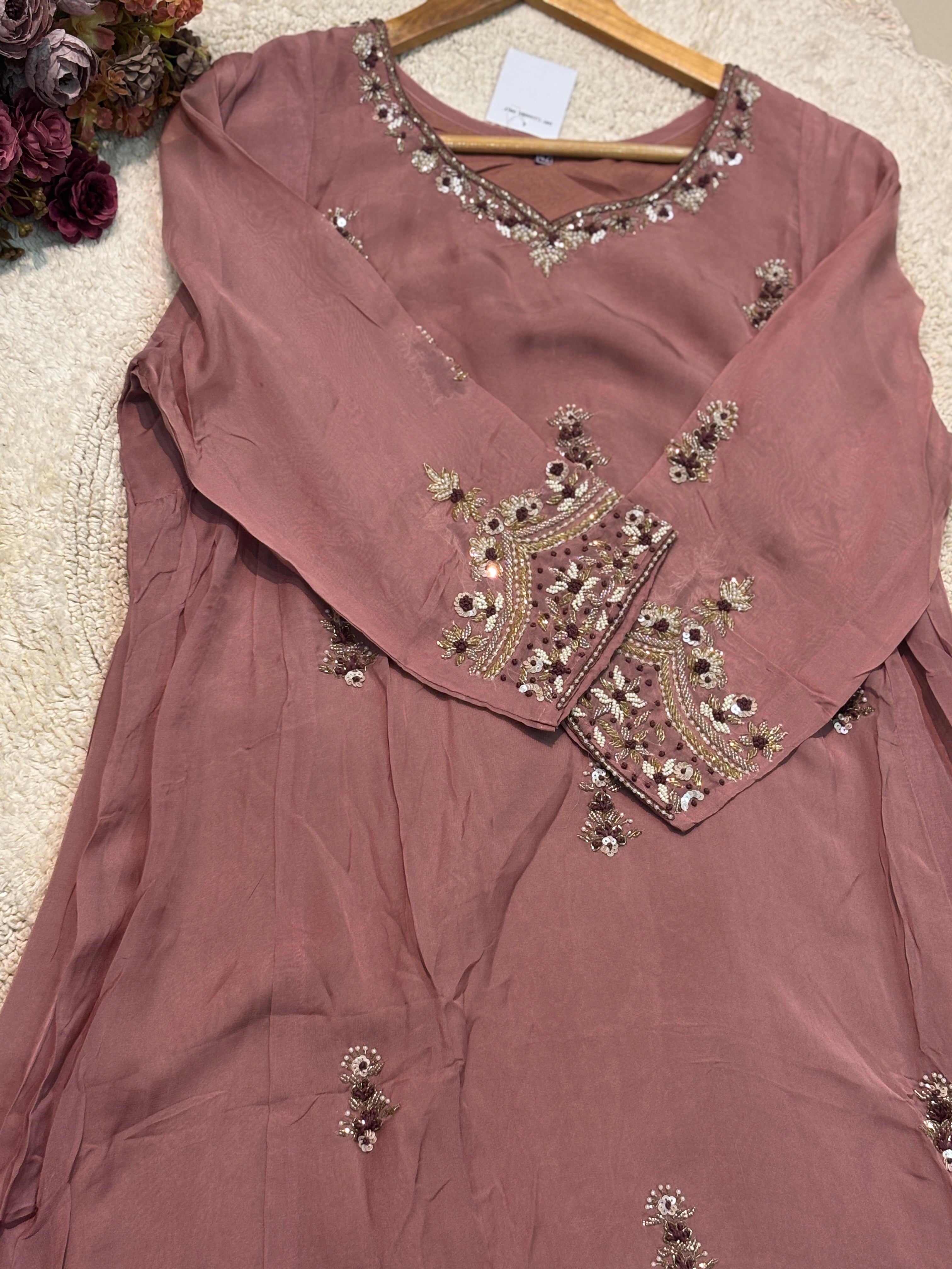 MZ2533-viscose organza suit