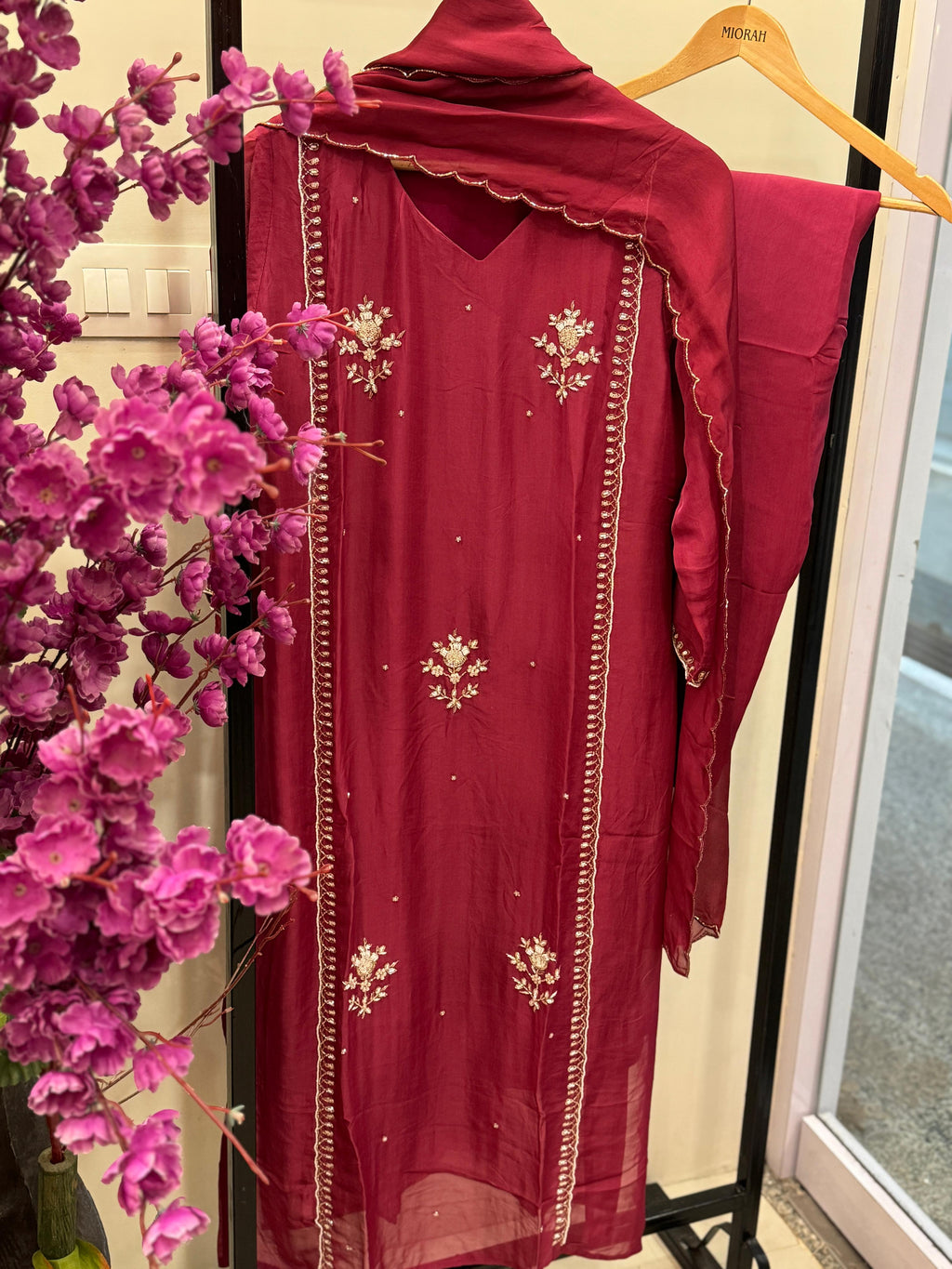 #MZ01-Chinnon cherry red sets