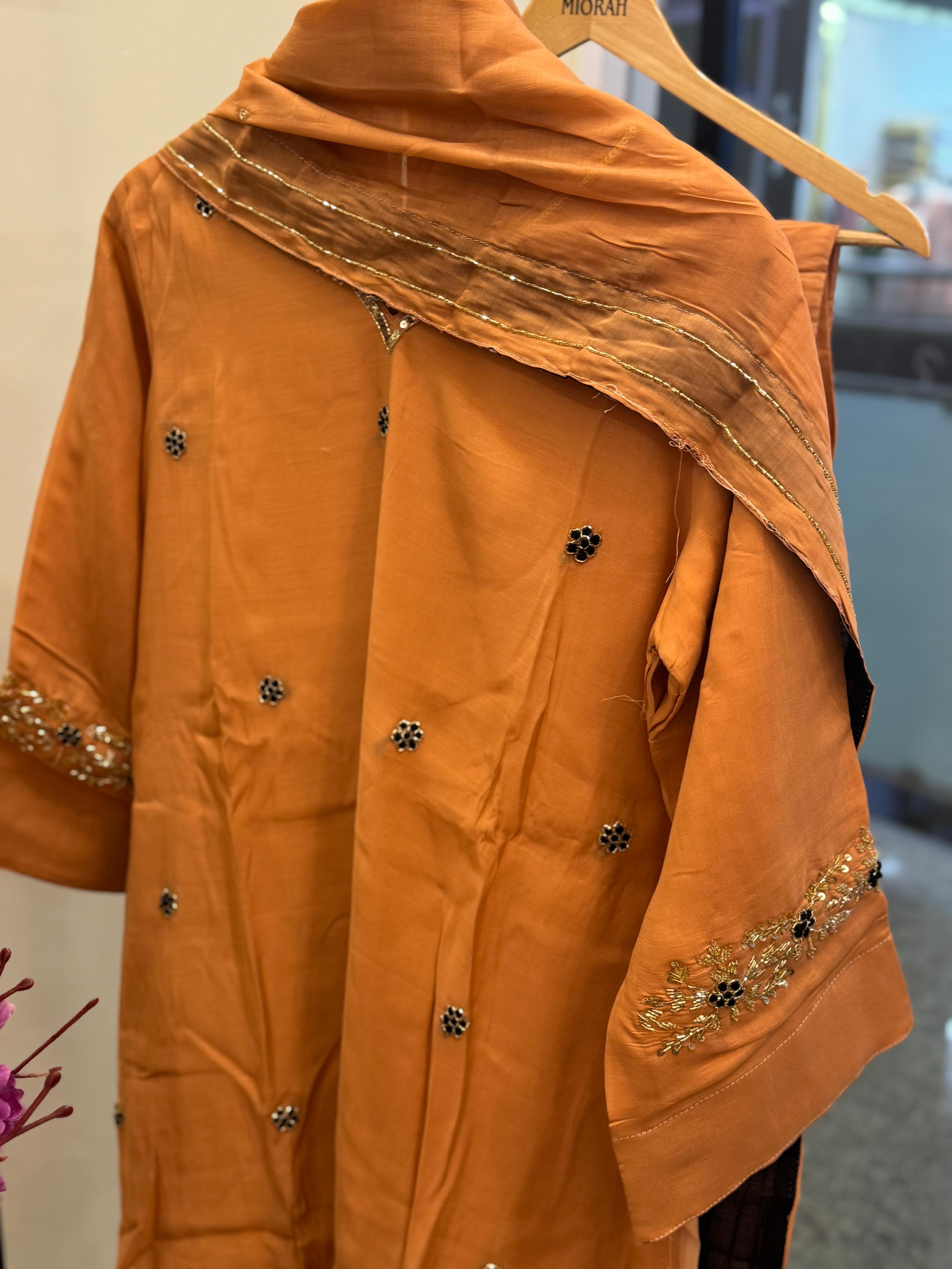 Mul chanderi Handwork suits