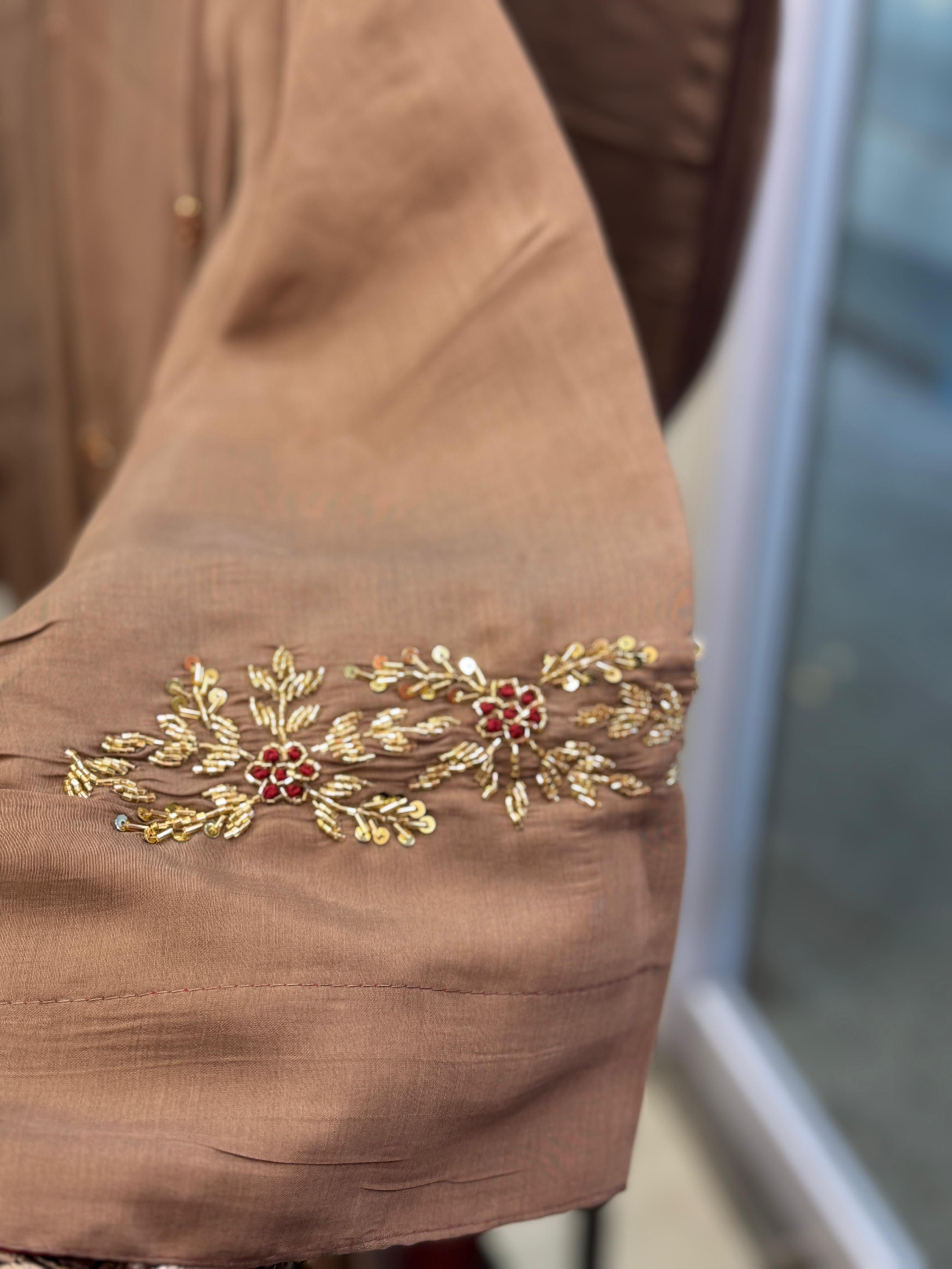 Mul chanderi Handwork suits
