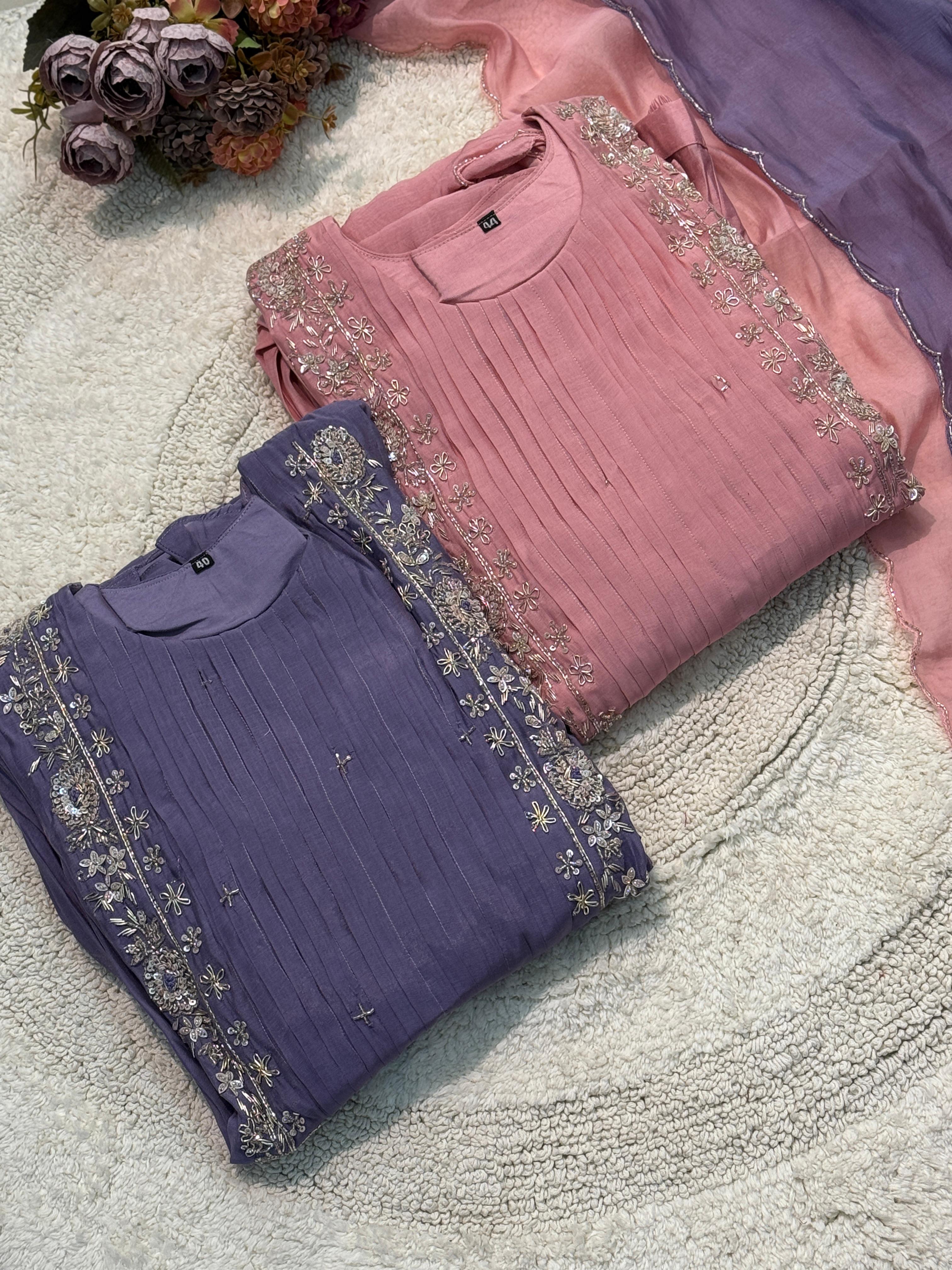 MZ246-Mulchanderi handwork suits
