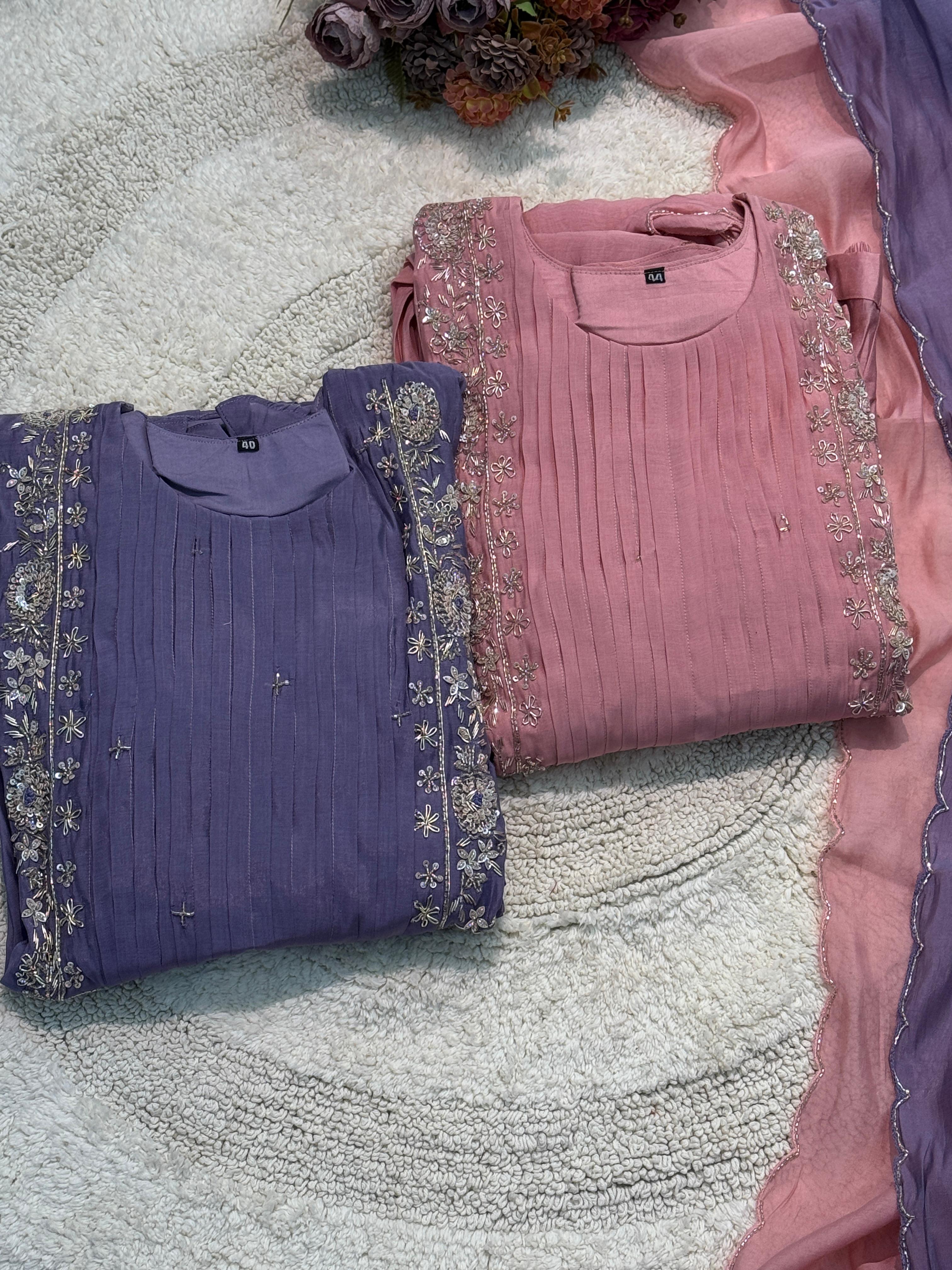 MZ246-Mulchanderi handwork suits