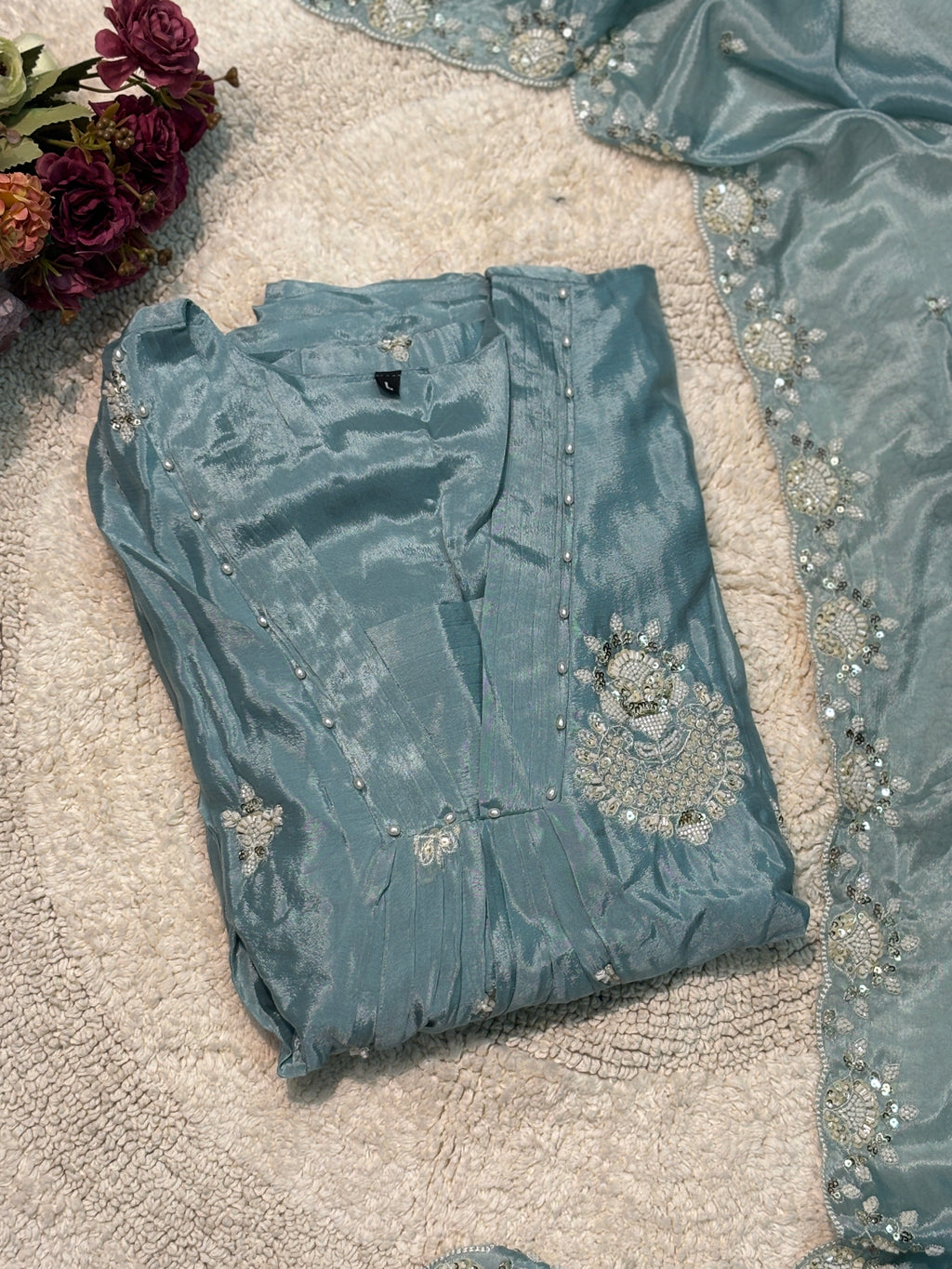MZ2523-Pure Chinnon handwork suit
