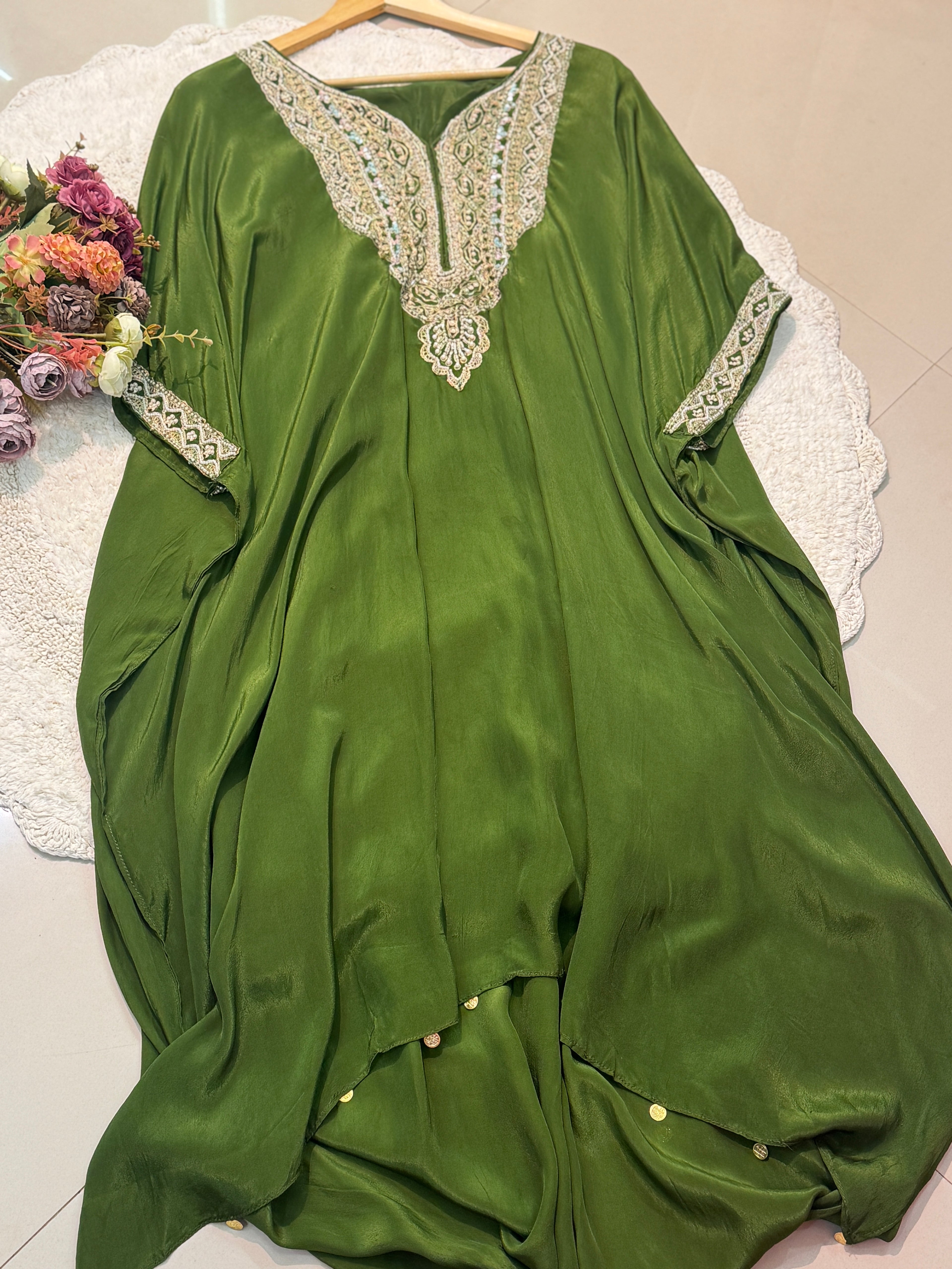 Premium kaftan with inner and palazzo pants