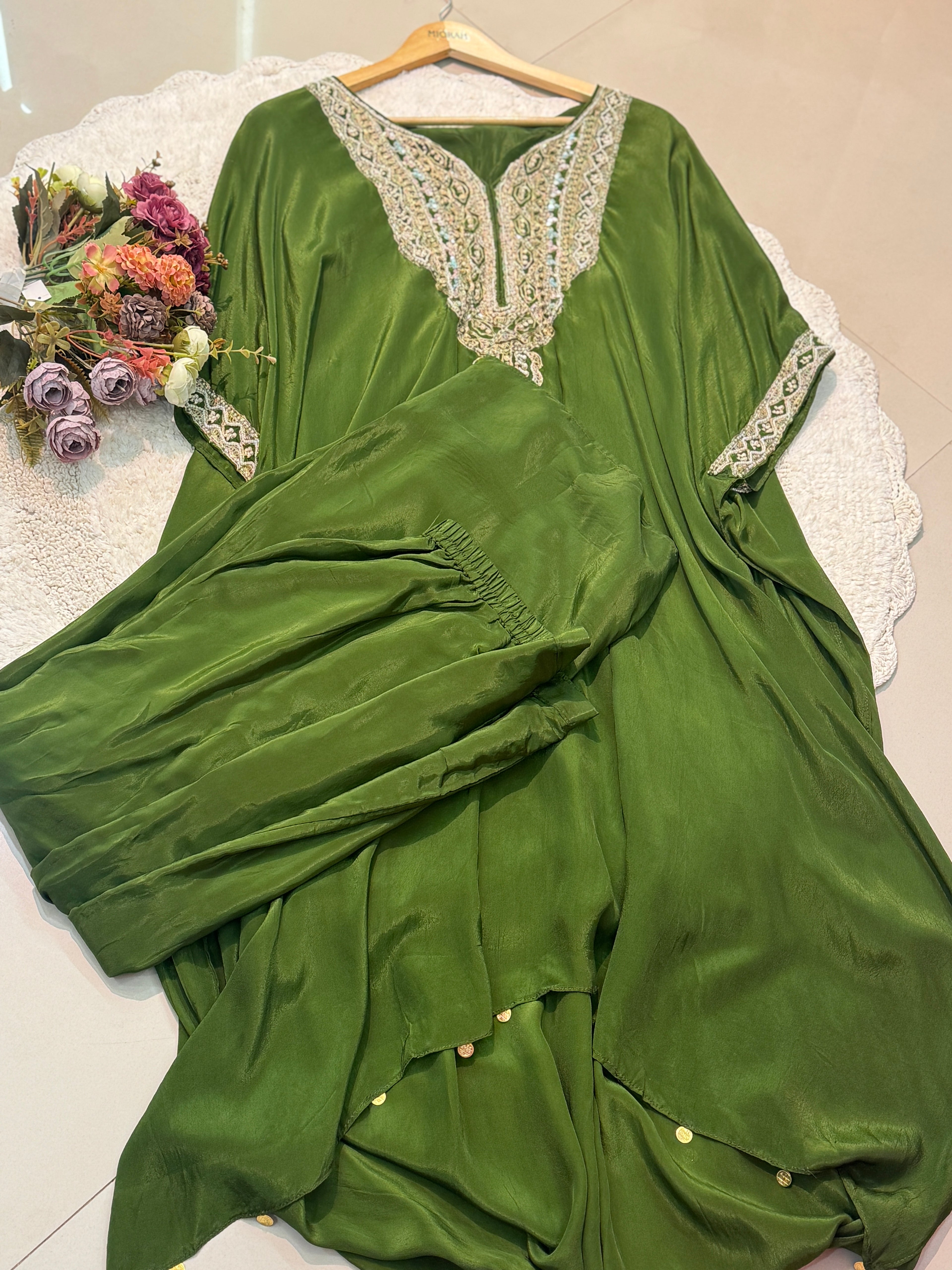 Premium kaftan with inner and palazzo pants