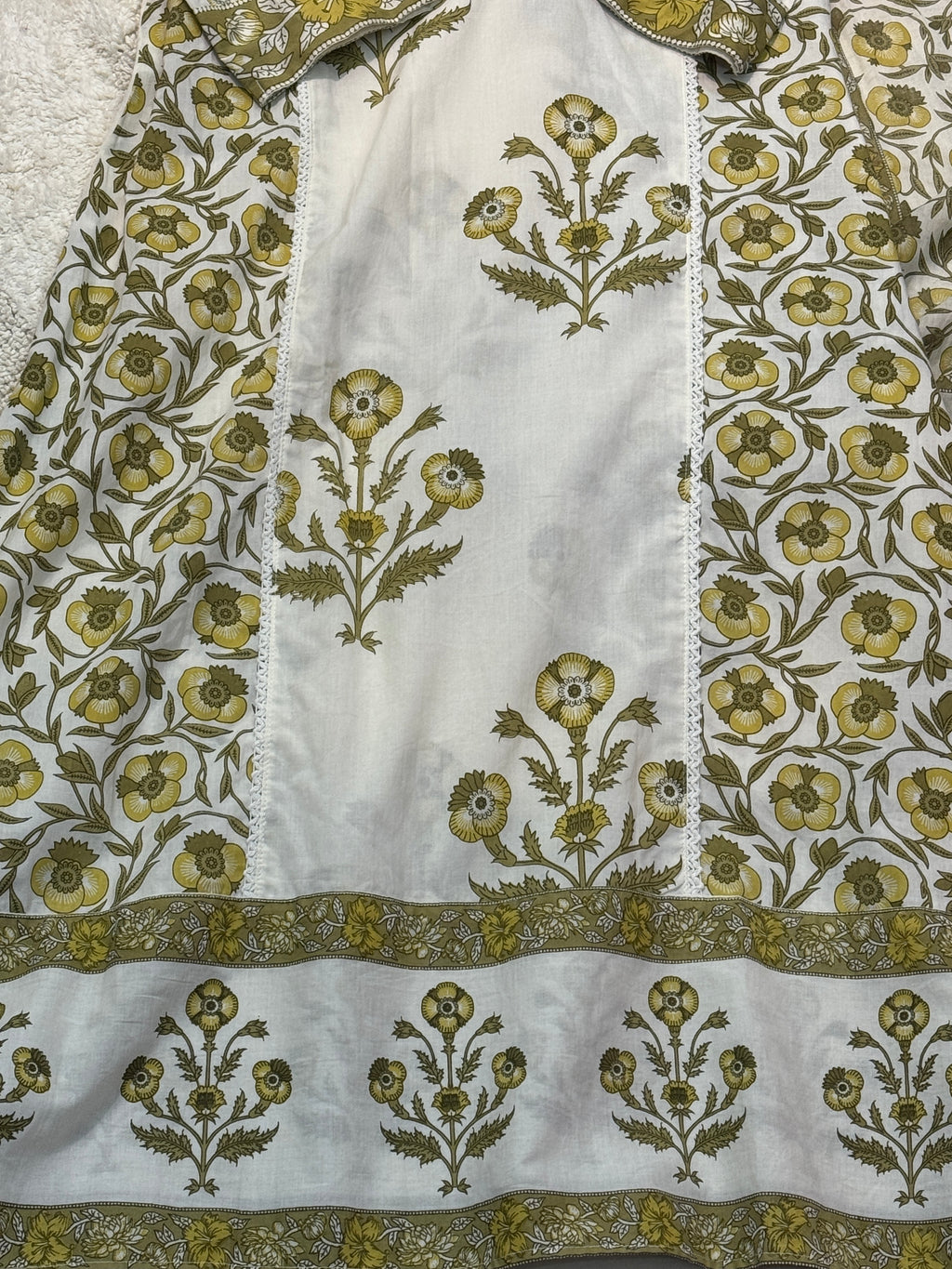 Cotton anarkali with pant and dupatta