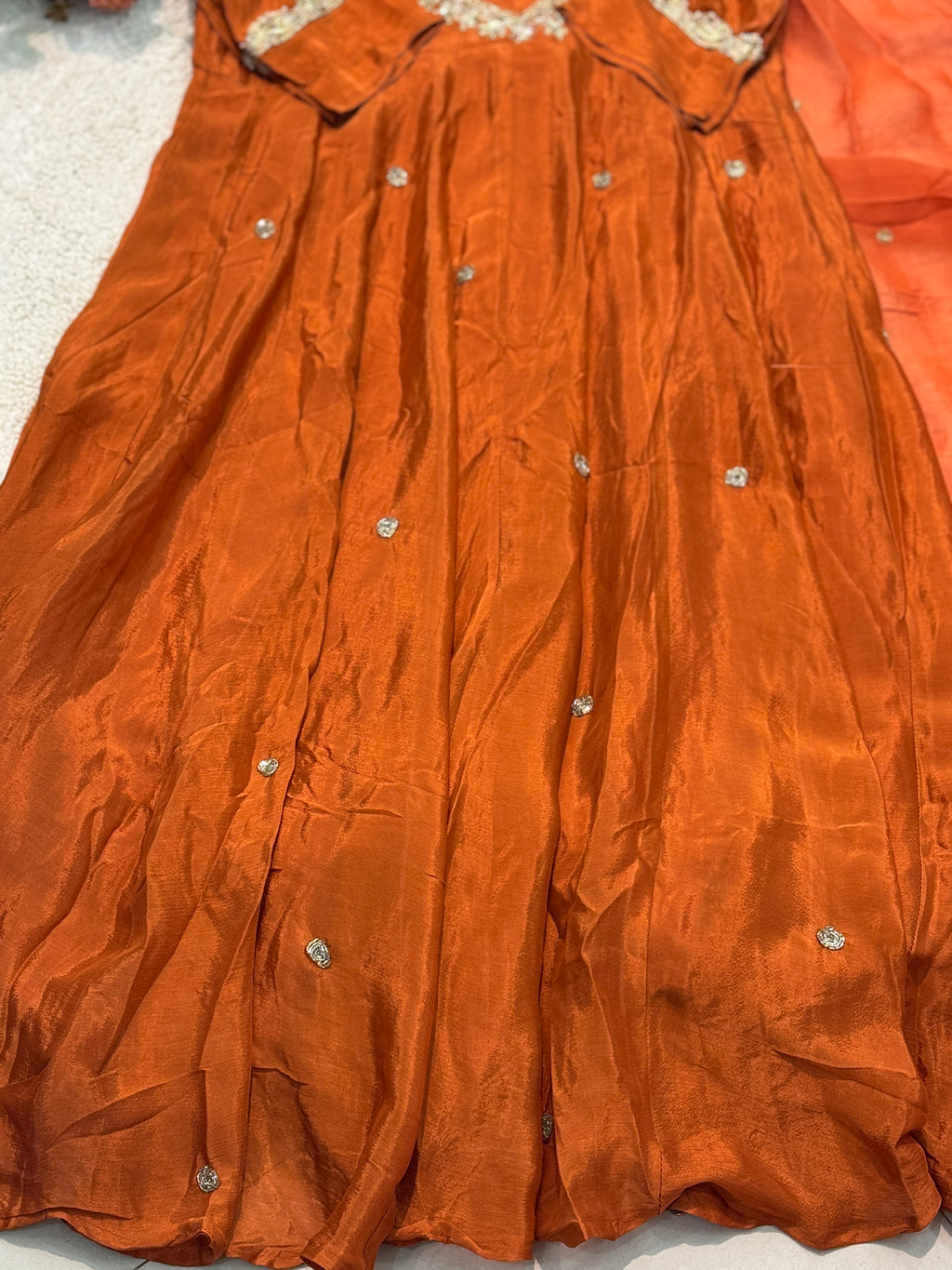 Premium chinnon handworked aline suits